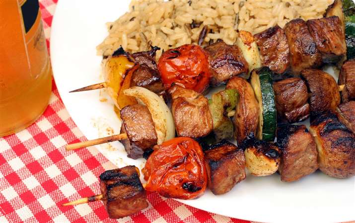 Grilled Shish Kebab with Tahina El Rashidi El Mizan 